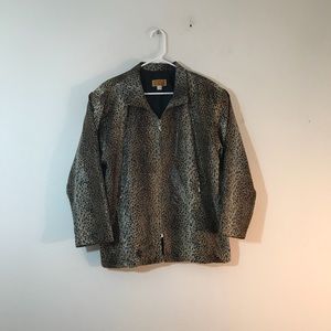 Suki K Vintage Snake Print Jacket Plus Size 2X